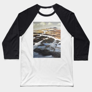 Light Snowfall on Bonehill Rocks Baseball T-Shirt